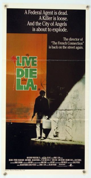 To Live And Die In L.  A.  Peterson Dafoe Friedkin Crime Noir Aus Daybill 1985