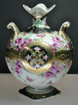 Antique Circa 1906 " Royal Kinran " Nippon Ewer/urn Vase Moriage