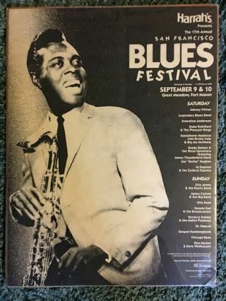 Harrahs 17th Annual Blues Fest.  Big Jay Mcneely Photo.  Johnny Winter