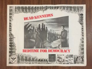 Dead Kennedys Bedtime For Democracy Poster Paper Rare 1986 Promo Jello Biafra