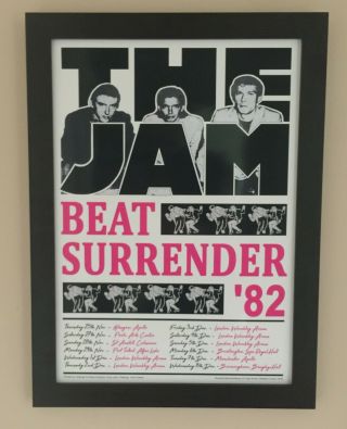The Jam Beat Surrender 1982 Tour Framed Poster A3 Size - Their Final Tour
