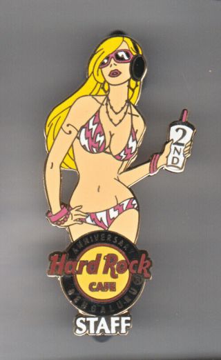 Hard Rock Cafe Pin: Bengaluru 2nd Anniversary Staff Girl Le40