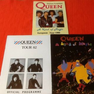 3 X Queen - Freddie Mercury Official Programmes " A Kind Of Magic,  Tour 82 " Ex