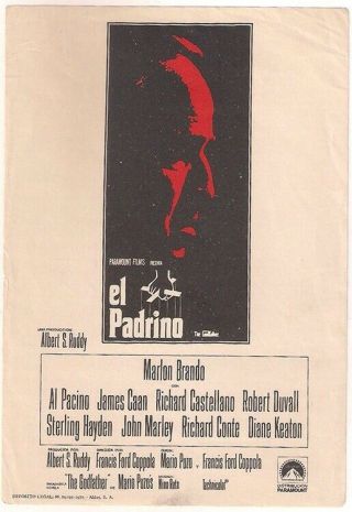 The Godfather Marlon Brando Al Pacino Coppola Spanish Herald Mini Poster