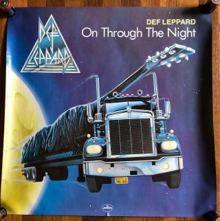 Def Leppard On Through The Night Rare Promo Poster 1980