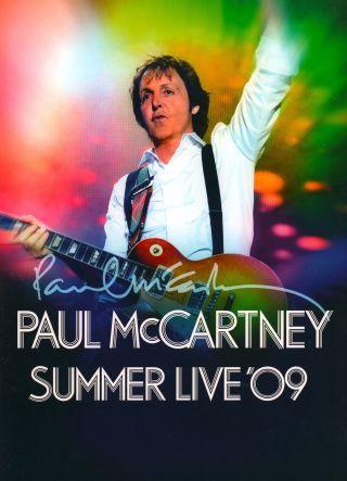 Paul Mccartney 2009 Summer Live Tour Concert Program Book / Near 2