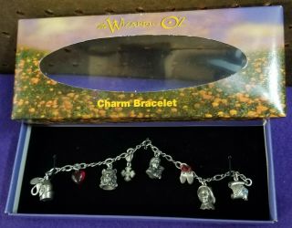 Wizard Of Oz Charm Bracelet Dorothy Lion Tin Man Warner Bros Studios Never Worn