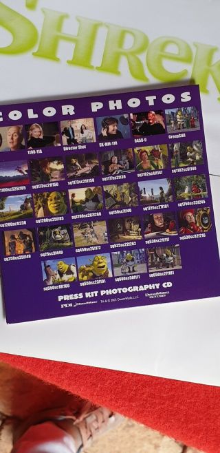SHREK MOVIE PRESS KIT PACK WITH PHOTO CD ETC 4