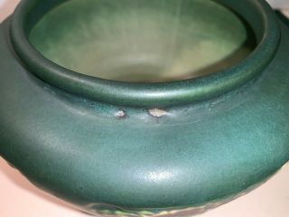 Roseville Pottery Rosecraft Panel Green Bowl / Vase 1926 5