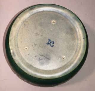 Roseville Pottery Rosecraft Panel Green Bowl / Vase 1926 6