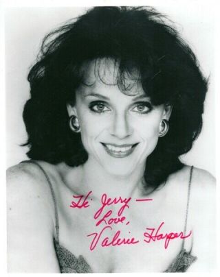 Valerie Harper Authentic Hand Signed Autograph 8 " X10 " B&w Inscribed To Jerry
