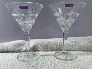 Marquis By Waterford Set Of 2 Crosby Martini Glasses Pair