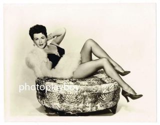 Lana Turner Sexy Lounging Busty & Leggy In Heels Betrayed Movie Portrait 2 1954