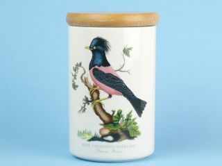 Rare Portmeirion Birds Of Britain 7 " Storage Jar & Lid Starling