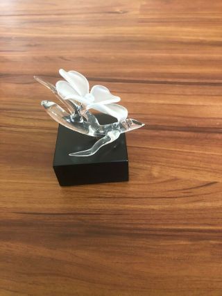 FRABEL STUDIO FLOWER Blown Art Glass Crystal Sculpture on Base 3