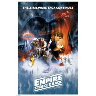 Star Wars Poster The Empire Strikes Back George Lucas Size 61 X 91.  5cm