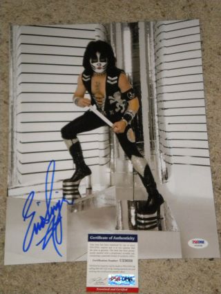 Eric Singer Drummer From The Band Kiss Signed 11x14 Photo Psa/dna 4