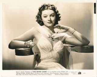 Myrna Loy 1939 20th Century Fox 8 X 10 Stunning Glamour Still Photo Vv