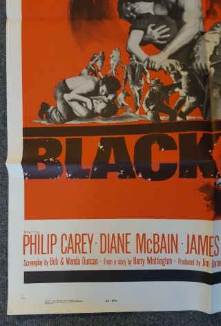 BLACK GOLD 1962 Folded One Sheet Movie Poster,  PHILIP CAREY 4