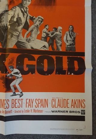 BLACK GOLD 1962 Folded One Sheet Movie Poster,  PHILIP CAREY 5