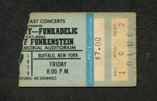 1979 Parliament Funkadelic Concert Ticket Stub Ny Funkenstein George Clinton