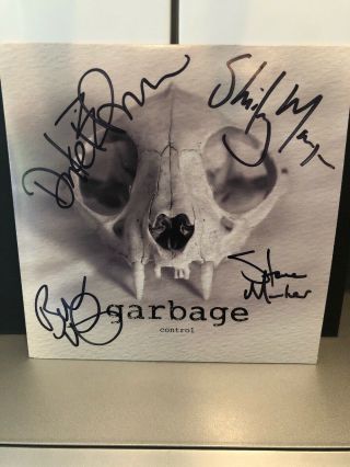 Garbage 7 " Pink Vinyl Single Signed Autographed Control Shirley Manson Music