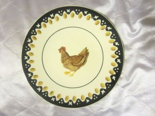 Nicholas Mosse Pottery Bunny Hen W/ Eggs Plate Chicken Rooster Ireland Nr