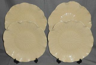 Set (4) Metlox Lotus Pattern - Sand Color Dinner Plates California