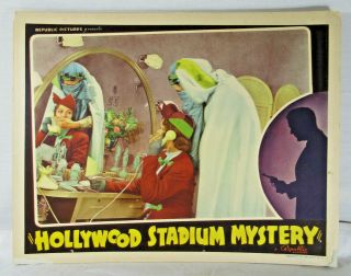 1938 Hollywood Stadium Mystery Lobby Card Republic Pictures