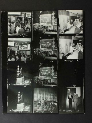 Two 1940s - 1950s Contact Sheets Of The Movie Gone With The Wind