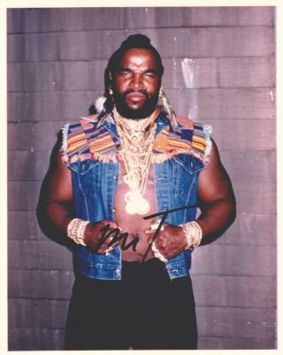Signed Color Photo Of Mr.  T Of " The A - Team "