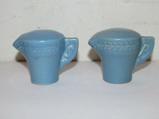 Super Rare Red Wing Rumrill Pottery Ivanhoe Salt Pepper Shakers 1937 - 1938