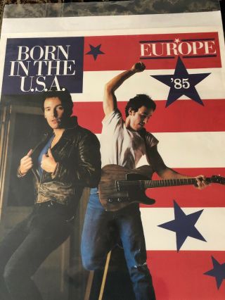 Bruce Springsteen Born in the USA 1985 Europe tour poster 2