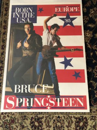Bruce Springsteen Born in the USA 1985 Europe tour poster 5