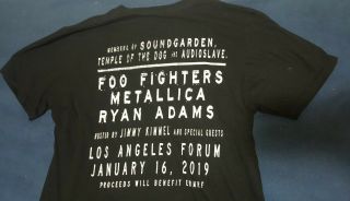 METALLICA & FOO FIGHTERS SHIRT chris cornell tribute concert 2019 LOS ANGELES 4