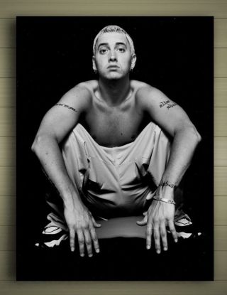 Eminem Framed Canvas Poster Size A1 A2 A3 Or A4 And Rap Rapper Slim Shady