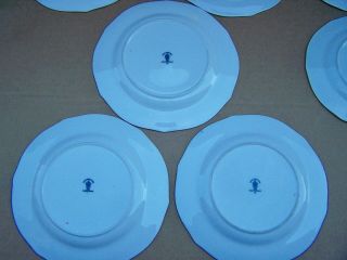 9 vintage Royal Crown Derby Blue Mikado plates 4 bread & butter 5 salad plates 8