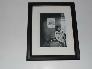 Framed Keith Richards " Drug " 1972 Tour Picture Rolling Stones,  14 " By 17 "