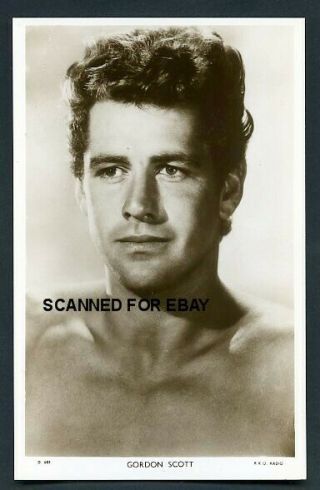 Gordon Scott As Tarzan 1950s Vintage Picturegoer Real Photo Postcard