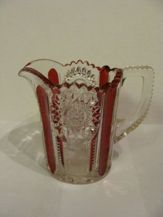 Eapg Unknown Ruby Stained Creamer