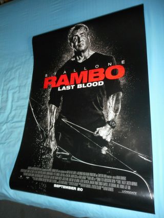 Sylvester Stallone Rambo Last Blood Movie Poster One Sheet Ds 27 " X40 "