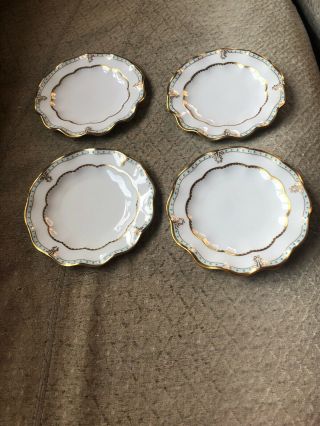 4 Royal Crown Derby England Lombardy A.  1127 Bread And Butter Plates