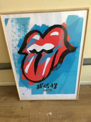 Rolling Stones Lithograph London 2018 Framed