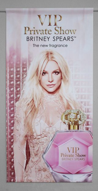 Britney Spears " Vip Private Show " Vinyl Banner (100 X 50) Promo Perfume Poster