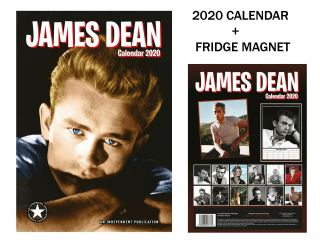 James Dean Calendar 2020,  James Dean Fridge Magnet