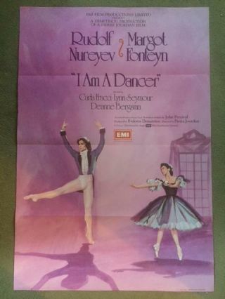 I Am A Dancer 1982 British Film Poster Rudolph Nureyev Margot Fonteyn