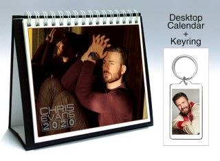Chris Evans Captain America 2020 Desktop Holiday Calendar,  Keyring
