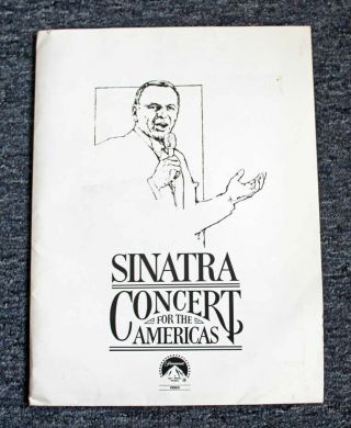 1982 Frank Sinatra " Concert For The Americas " Press Kit W/ Photo & Press Sheets