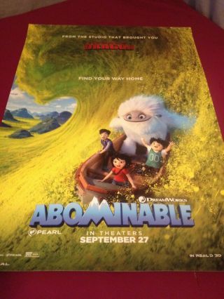 Dreamworks Abominable 13 " X 19 " Numbered Art Print Regal Poster 171 Of 500
