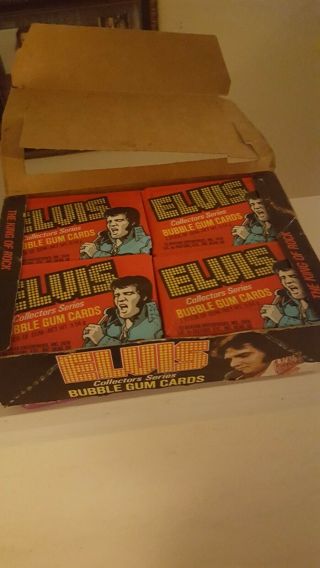 1978 Donruss Elvis Presley Wax Box Of 36 Trading Card Packs.